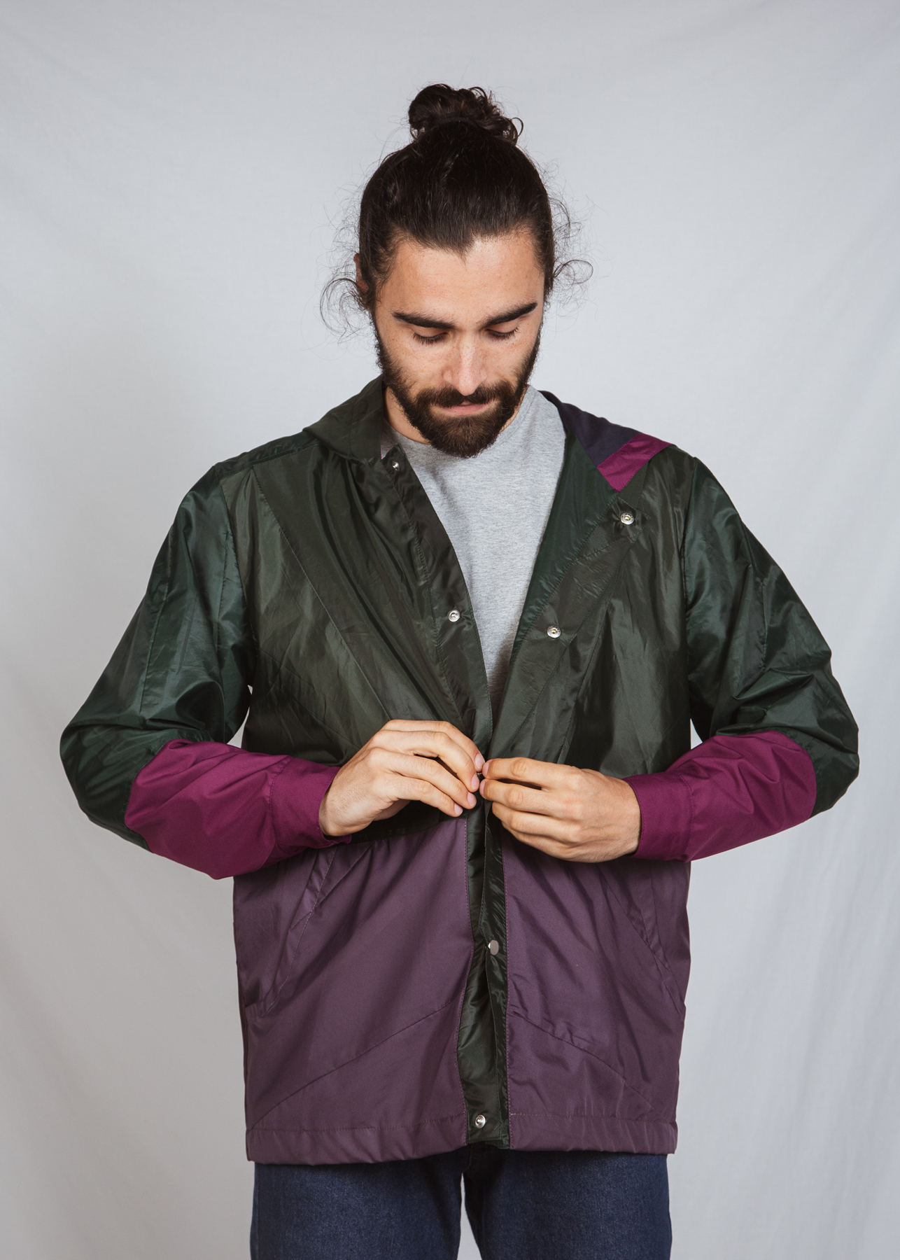 purple designer jacket
